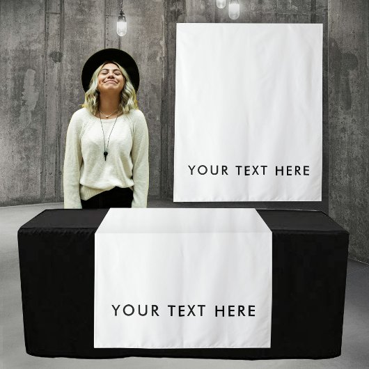 Pop Up Shop Table Runner Banner Business Text Wandteppich