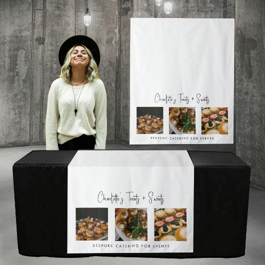 Pop Up Shop Table Runner Banner Catering Fotos Wandteppich