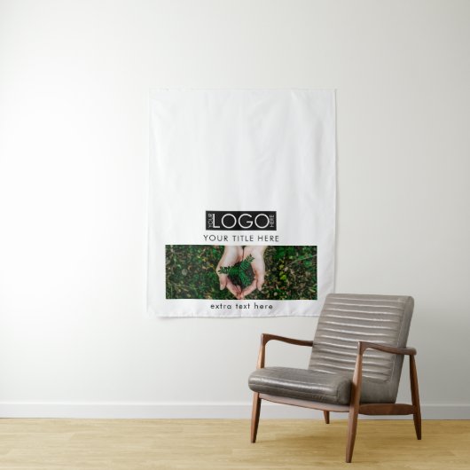 Pop Up Shop Table Runner Banner Foto Logo Wandteppich (Beispiel)