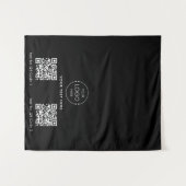 Pop Up Shop Table Runner-Banner-Logo 2 QR-Codes Wandteppich (Vorderseite (Horizontal))
