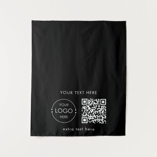 Pop Up Shop Table Runner Banner Logo QR Code Wandteppich (Vorderseite)