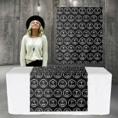Pop Up Shop Table Runner Banner Logo Schwarzes Mus Wandteppich