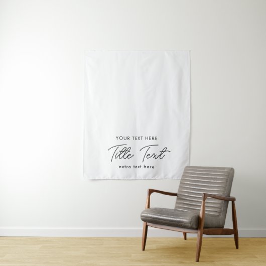 Pop Up Shop Table Runner-Banner - Modern Script Wandteppich (Beispiel)