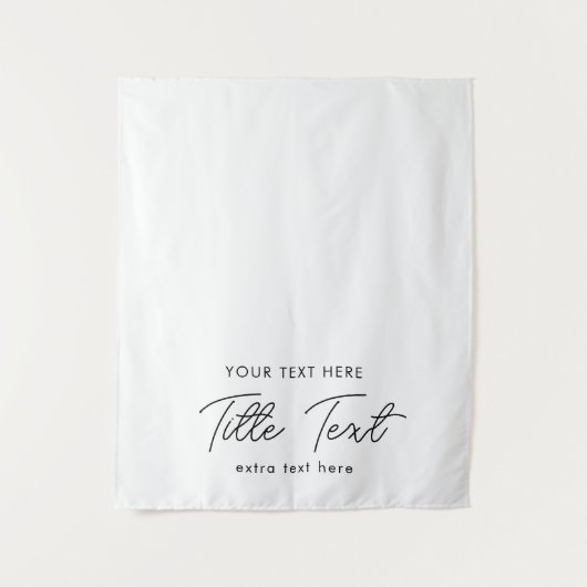 Pop Up Shop Table Runner-Banner - Modern Script Wandteppich (Vorderseite)