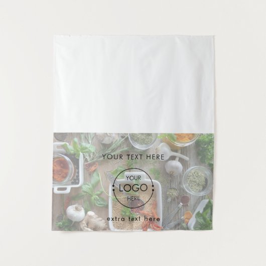 Pop Up Shop Table Runner Sign Business Logo Lebens Wandteppich (Vorderseite)