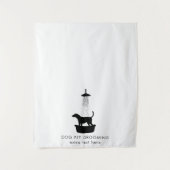 Pop Up Shop Table Runner Sign Vendor Dog Grooming Wandteppich (Vorderseite)