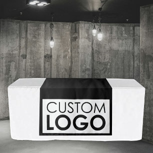 Pop-Up-Shop-Tischläufer-Banner großes Logo Schwarz Wandteppich