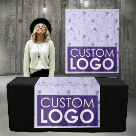 Pop-Up-Shop-Tischläufer-Banner Lila Großes Logo Wandteppich