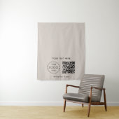Pop-Up-Shop-Tischläufer-Banner-Logo-QR-Code Wandteppich (Beispiel)