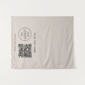 Pop-Up-Shop-Tischläufer-Banner-Logo-QR-Code Wandteppich (Vorderseite (Horizontal))