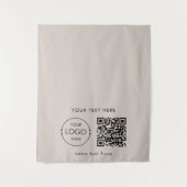 Pop-Up-Shop-Tischläufer-Banner-Logo-QR-Code Wandteppich (Vorderseite)