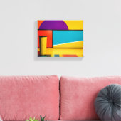 Pop Vibes Frame Leinwanddruck (Insitu (Wohnzimmer))