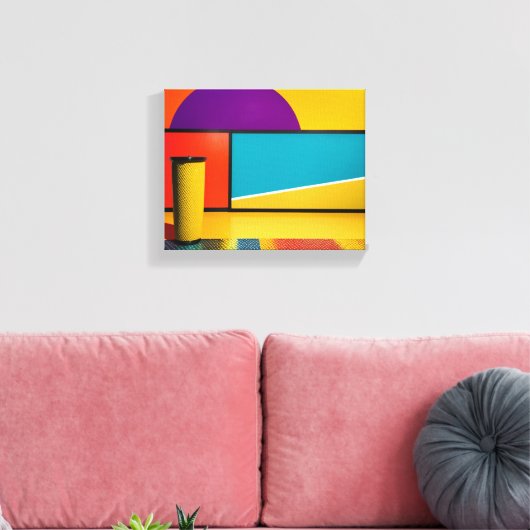 Pop Vibes Frame Leinwanddruck (Insitu (Wohnzimmer))