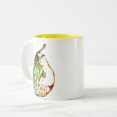 Pop von Birnen Zweifarbige Tasse (Vorderseite Links)