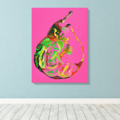 Pop von Birnfrüchten Kunst Aquarellkunst Illustrat Leinwanddruck (Insitu (Holzboden))