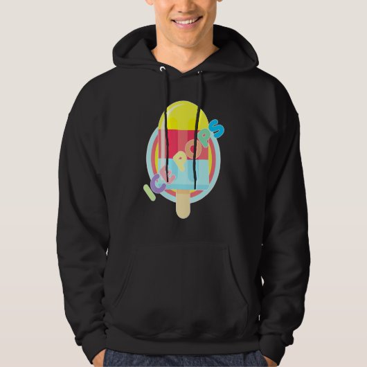 Pop von Eis gefroren, gefroren, Fruchtsaft, Creme Hoodie (Vorderseite)