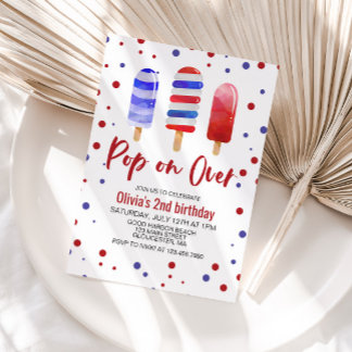 Pop von Eiswürfeleis-Pop zum Geburtstag von Over R Einladung
