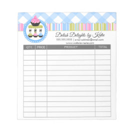 Pop von Kuchen und Kuchen Notizblock