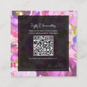 Pop von Rosa Lila, lebendigen Blumenzwiebeln Detai Quadratische Visitenkarte (Rückseite)