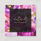 Pop von Rosa Lila, lebendigen Blumenzwiebeln Detai Quadratische Visitenkarte (Vorderseite)