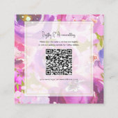 Pop von Rosa Lila, lebendigen Blumenzwiebeln Detai Quadratische Visitenkarte (Rückseite)