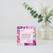 Pop von Rosa Lila, lebendigen Blumenzwiebeln Detai Quadratische Visitenkarte (Stehend Vorderseite)