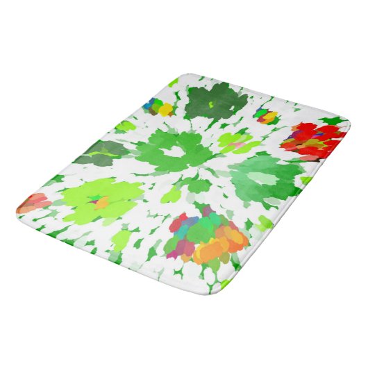 Pop Wasserfarbe Kunst Badematte (Schrägansicht)