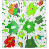 Pop Wasserfarbe Kunst Duschvorhang (Vorderseite)