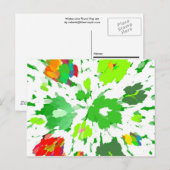 Pop Watercolor Postkarte (Vorne/Hinten)