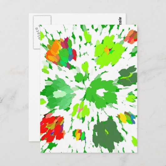 Pop Watercolor Postkarte (Vorne/Hinten)