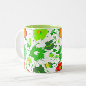 Pop Watercolor Zweifarbige Tasse (Vorderseite Links)