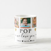 POP We Love You Grandkids 5 Photo Collage   Kaffeetasse (Mittel)
