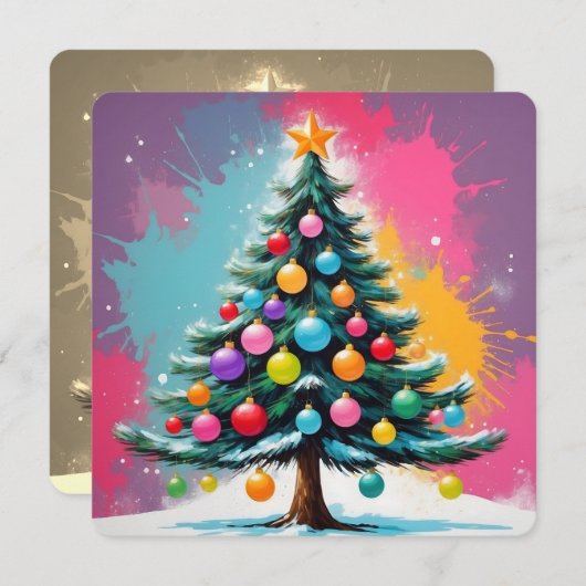 Pop Weihnachten mit Farbschatten (Vorne/Hinten)