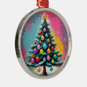 Pop Weihnachten mit Farbschatten Ornament Aus Metall (Rechts)