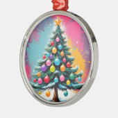 Pop Weihnachten mit Farbschatten Ornament Aus Metall (Links)