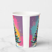 Pop Weihnachten mit Farbschatten Pappbecher (Rechts)