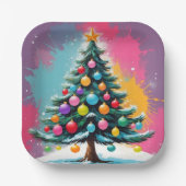 Pop Weihnachten mit Farbschatten Pappteller (Vorderseite)