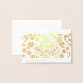 Pop Weihnachten Peppermint Folienkarte (Rückseite mit Umschlag)