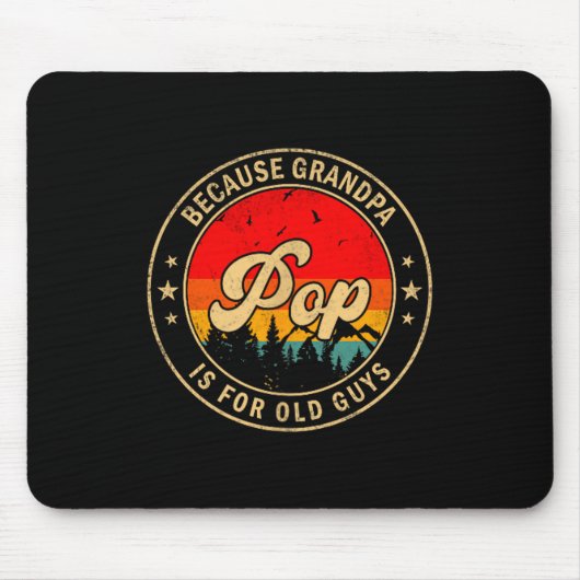 Pop weil Opa für alte Kunstwerke Mousepad (Vorne)