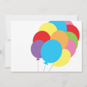 Pop weiter bis zum Feiern! Rainbow Balloon & Bbunt Einladung (Rückseite)