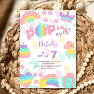 Pop weiter! Pastel Pop es Geburtstagskind Einladung