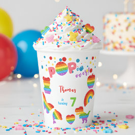Pop weiter! Pastel Pop es Geburtstagskind Pappbecher