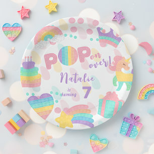 Pop weiter! Pastel Pop es Geburtstagskind Pappteller