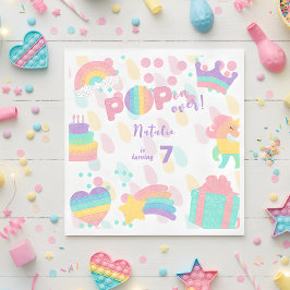Pop weiter! Pastel Pop es Geburtstagskind Serviette