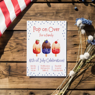 Pop weiter! Popsicle Themed Amerikanische Unabhäng Einladung