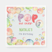 Pop weiter! Seifenblasen Geburtstagskind Serviette (Vorderseite)