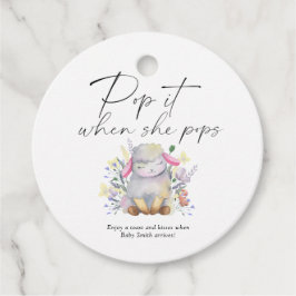 Pop, wenn sie - kleines Lamm - Pop Geschenkanhänger