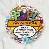 POP, wenn sie Pop Baby Dusche Sprinkle Geschenkanhänger (Rückseite)