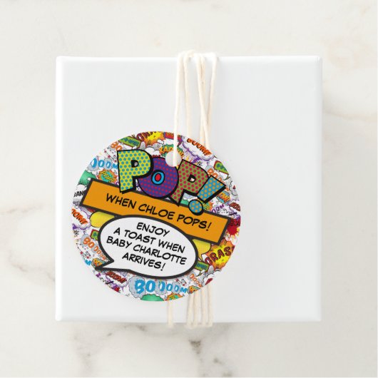 POP, wenn sie Pop Baby Dusche Sprinkle Geschenkanhänger (Beispiel)