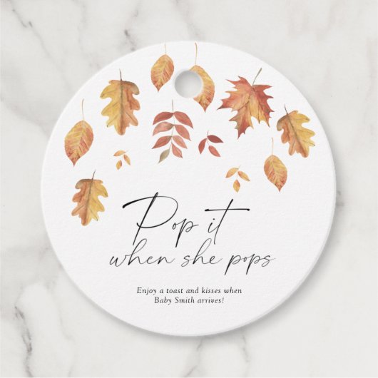 Pop, wenn sie Pop - Blattfall - Geschenkanhänger (Vorderseite)